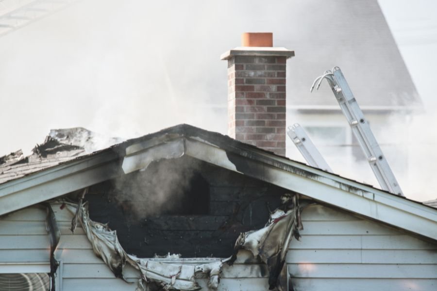 fire damaged home in El Paso, TX